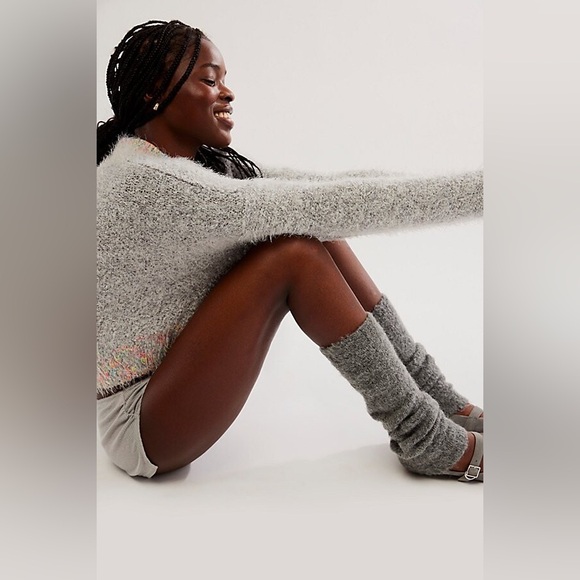 Free People Stardust Pullover Super Soft & Cozy Sweater in Dove Combo Size Small - Picture 2 of 9